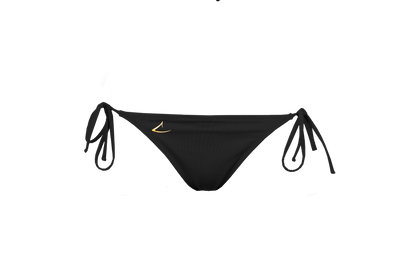 Black adjustable and eco-friendly bikini bottom Aurora