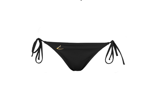 Black adjustable and eco-friendly bikini bottom Aurora