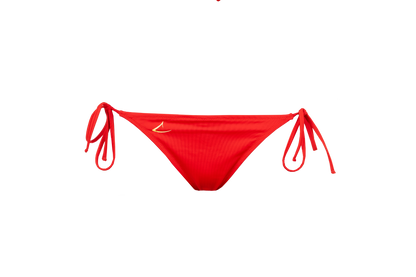 Red adjustable and eco-friendly bikini bottom Aurora