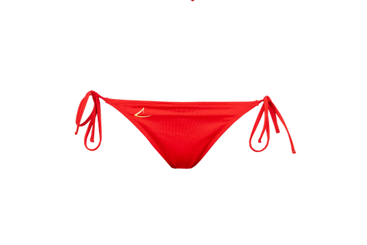 Red adjustable and eco-friendly bikini bottom Aurora