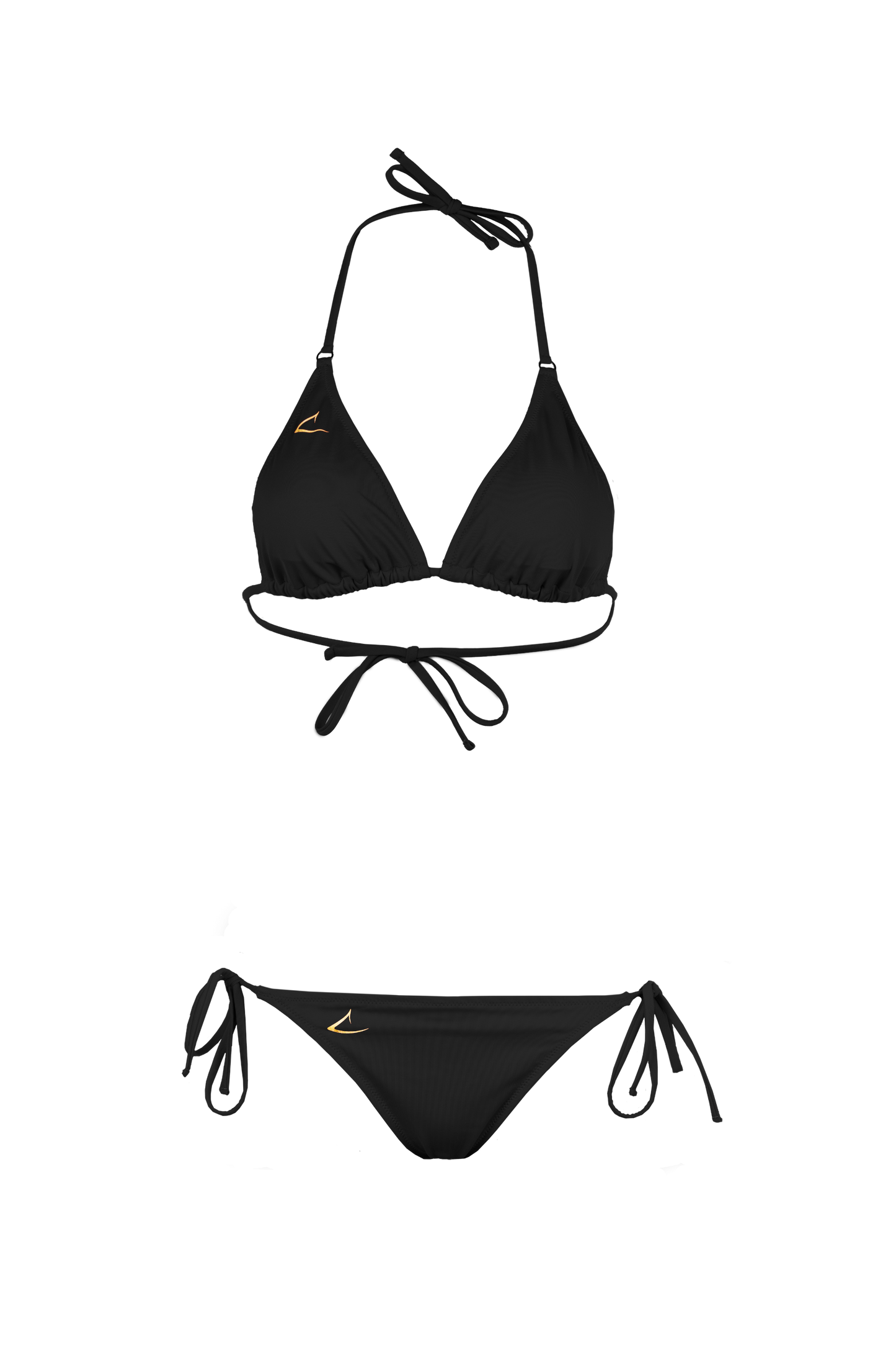 Black adjustable and eco-friendly bikini bottom Aurora