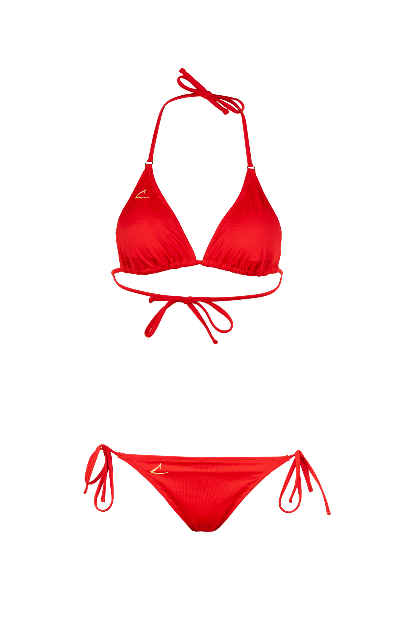 Red adjustable and eco-friendly bikini bottom Aurora