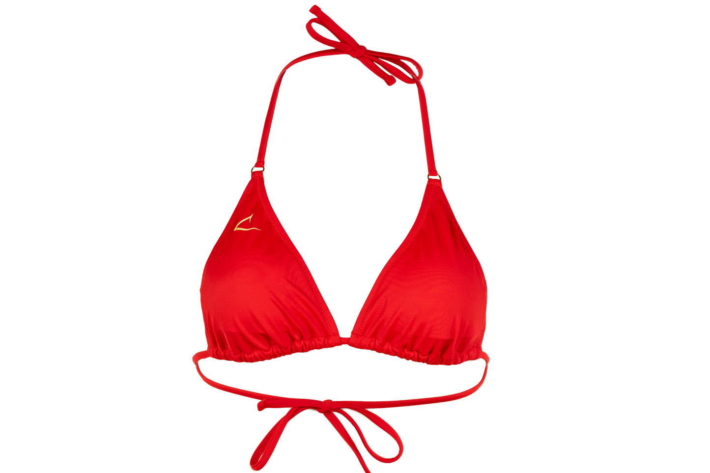 Rode  ecologische triangel bikini top Aurora