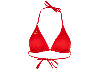 Rode  ecologische triangel bikini top Aurora