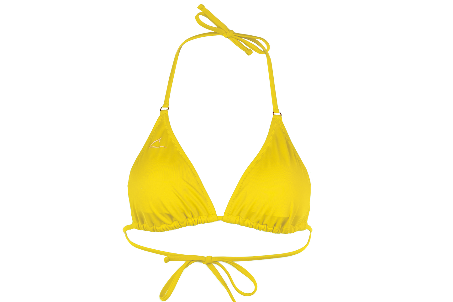 Yellow eco-friendly triangl bikini top Aurora