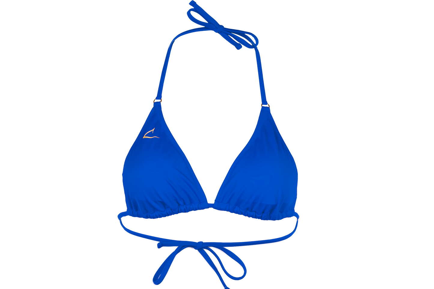 Blauwe ecologische triangel bikini top Aurora