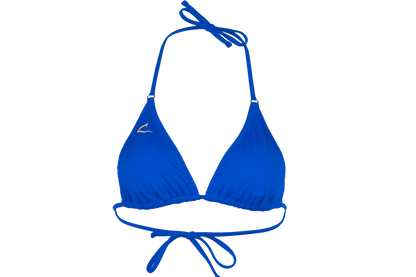 Blauwe ecologische triangel bikini top Aurora