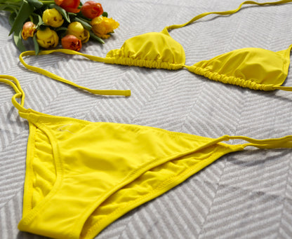 Yellow Bikini Set Aurora Triangl