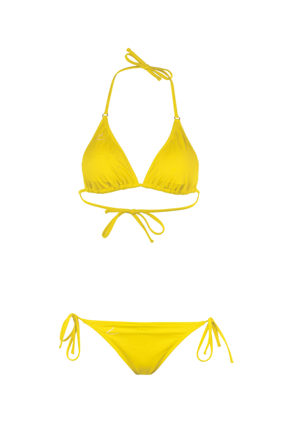 Yellow adjustable and eco-friendly bikini bottom Aurora