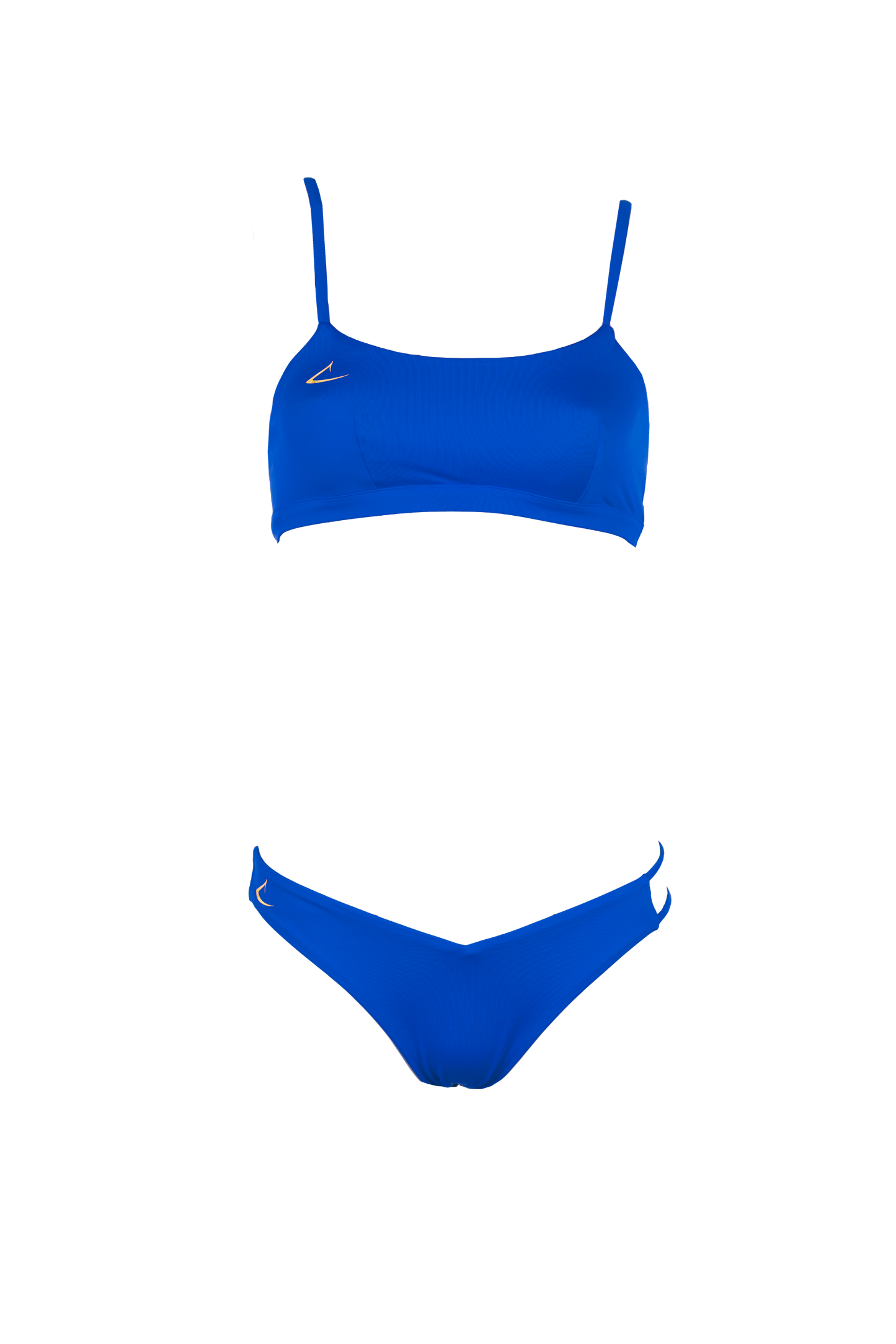 Blue eco-friendly V-shaped bikini bottom Sofia