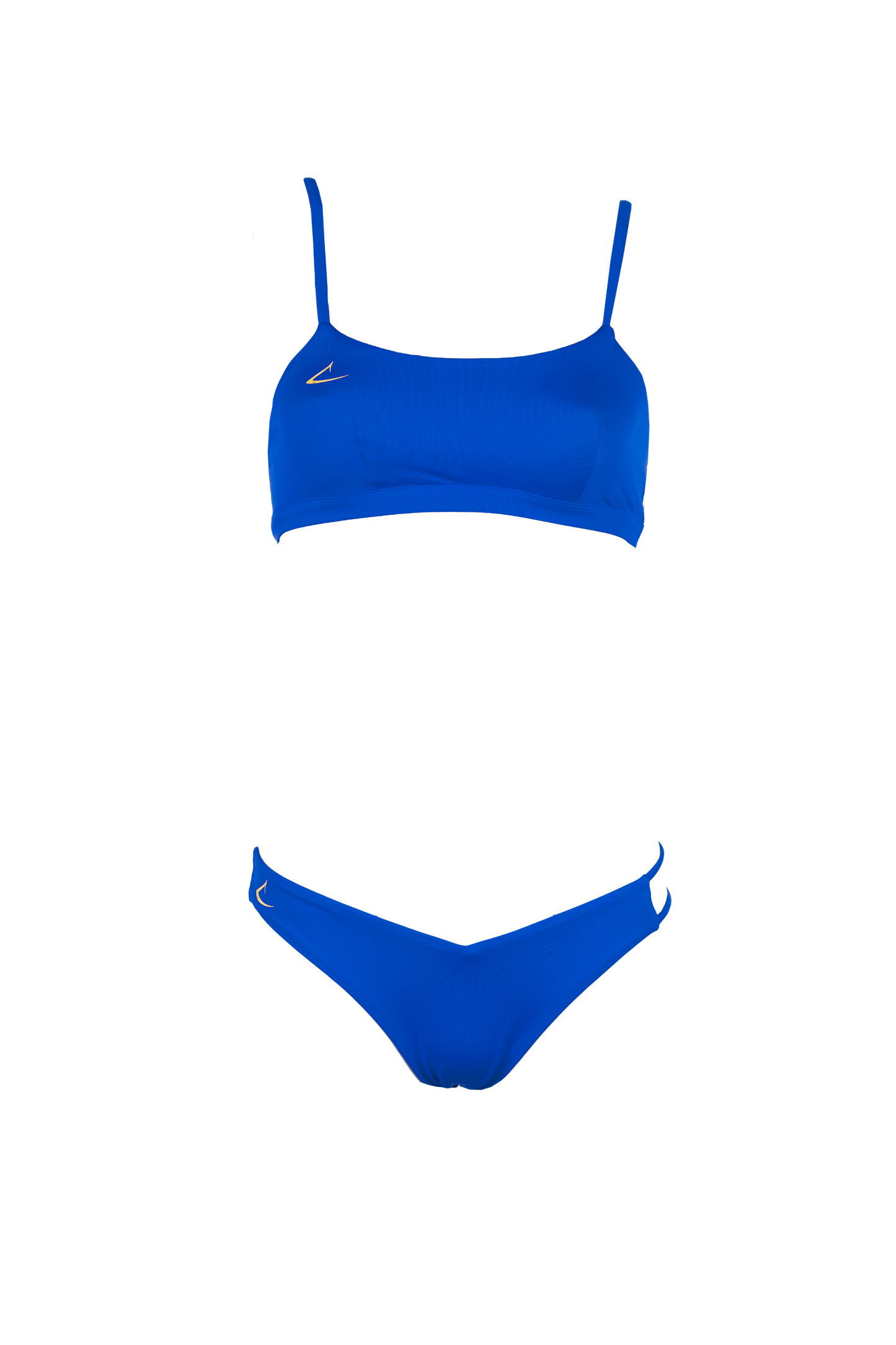 Blue eco-friendly and sporty bralette bikini top Sofia