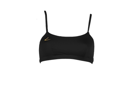 Haut de bikini brassière noir écologique et sportif Sofia