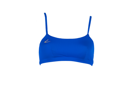 Blue eco-friendly and sporty bralette bikini top Sofia