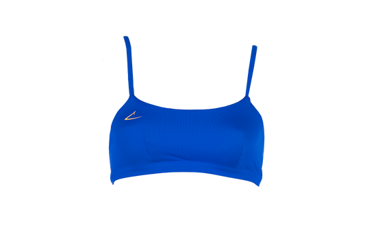 Blue eco-friendly and sporty bralette bikini top Sofia