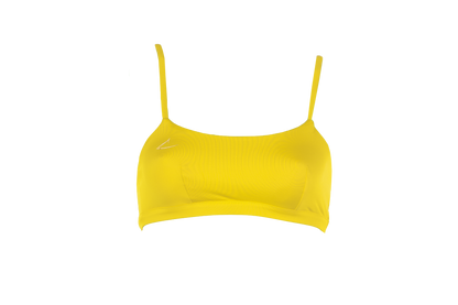 Haut de bikini brassière jaune écologique et sportif Sofia