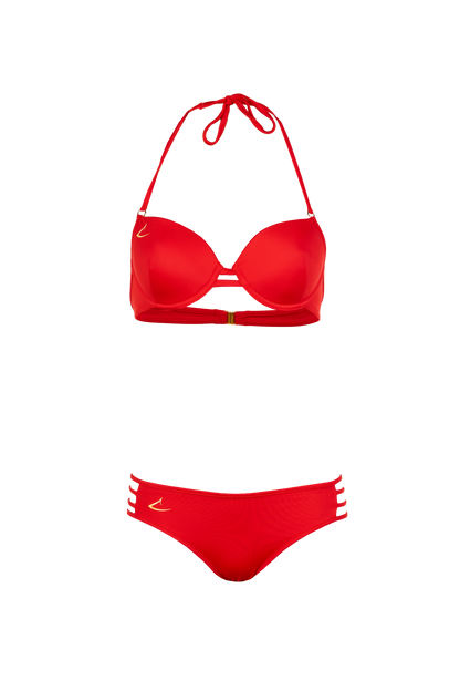 Red eco-friendly luxury bikini set Vittoria