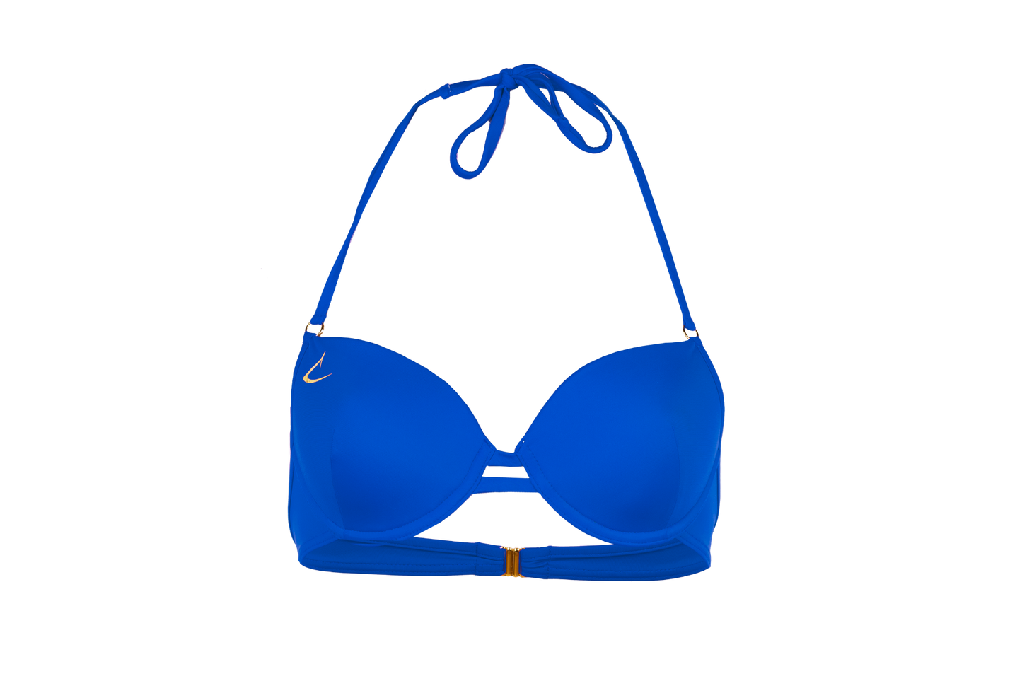 Blauwe ecologische luxe bikinitop Vittoria