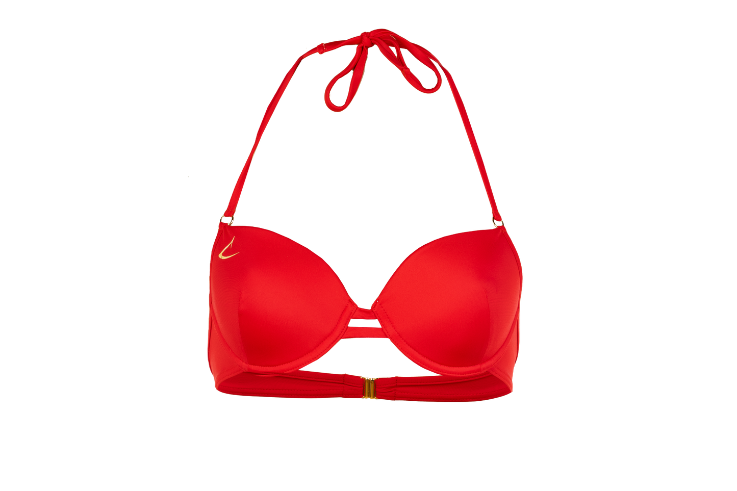 Haut de bikini luxe écologique rouge Vittoria