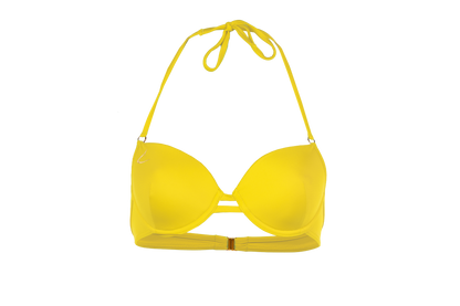 Haut de bikini luxe écologique jaune Vittoria