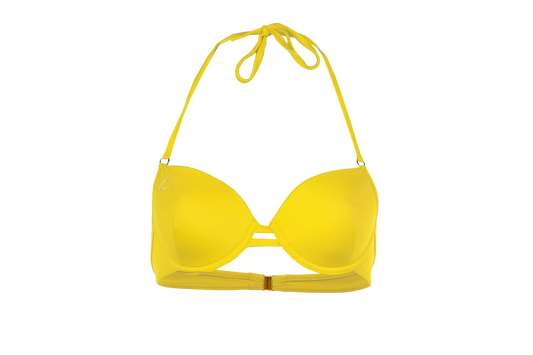 Yellow eco-friendly luxury bikini top Vittoria